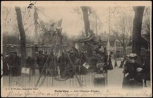 CPA Paris Vécu. Aux Champs-Elysées Spielplatz 1905