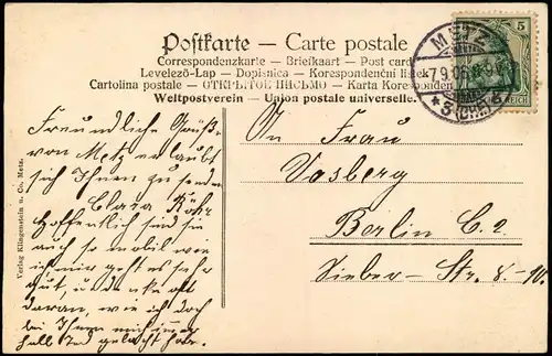 CPA Metz Kaiser Wilhelm Ring/Boulevard Empereur Guillaume 1906