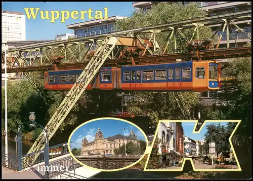 Ansichtskarte Wuppertal Mehrbildkarte mit Schwebebahn 2000