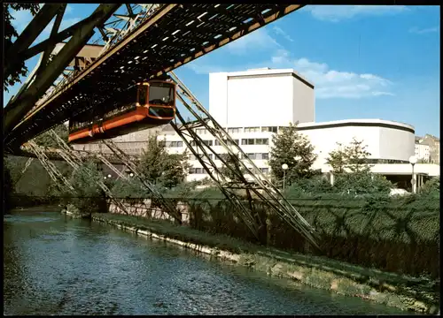 Ansichtskarte Wuppertal Schwebebahn am Schauspielhaus 1990