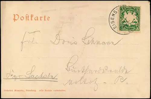 Markt Eisenstein Železná Ruda Schwarzer See (Černé jezero), Angler 1907