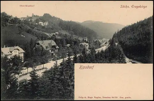 Ansichtskarte Kipsdorf-Altenberg (Erzgebirge) Partie im Dorf 1900