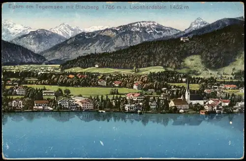 Ansichtskarte Egern-Rottach-Egern   mit Blauberg u. Leonhardstein 1920