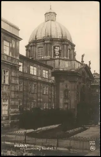 Postcard Prag Praha Křižovnický kostel, Kirche 1930