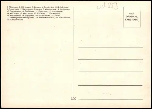 Ansichtskarte München Umland-Ansicht mit Alpen-Region & Bergen 1970