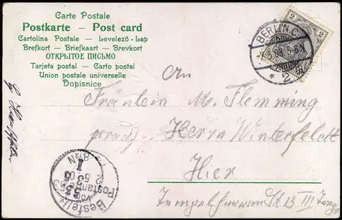 Künstlerkarte Brieftaube, Herz Liebe Weidenkätzchen Rahmung 1905