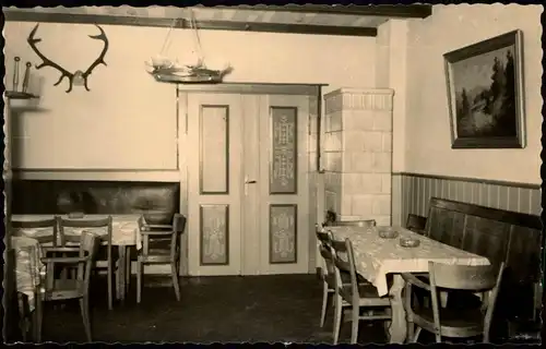 Ansichtskarte Neudorf (Erzgebirge) HO-Hotel Vierenstraße, Gaststube 1961