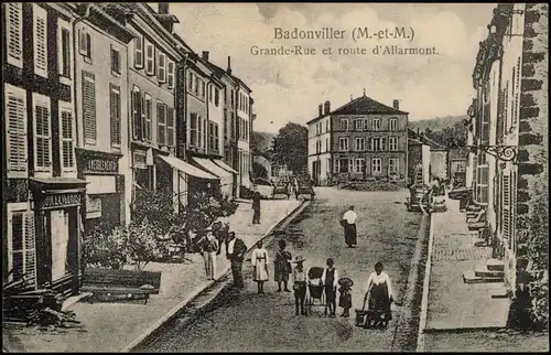 CPA Badenweiler Badonviller Grande-Rue et route d'Allarmont. 1917