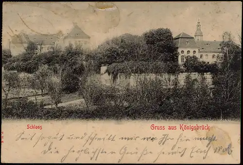 Ansichtskarte Königsbrück Kinspork Schloss, Oberlausitz 1915