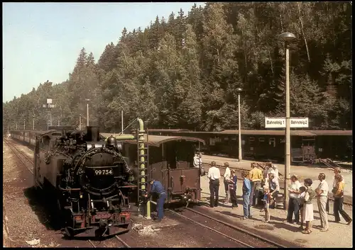 .Sachsen Schmalspurbahn Freital-Hainsberg - Kurort Kipsdorf, Bahnhof  1988