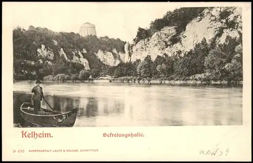 Ansichtskarte Kelheim Donau Partie a.d. Befreiungshalle 1900
