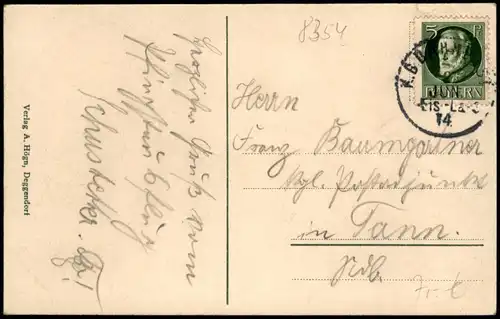 Ansichtskarte Metten Panorama-Ansicht 1914