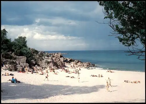 Postcard Bornholm Umlandansicht mit Strand Strandparti 1980