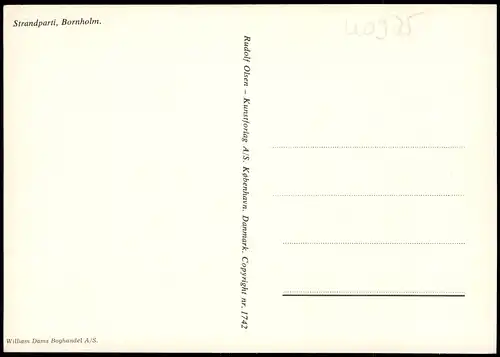 Postcard Bornholm Umlandansicht mit Strand Strandparti 1980