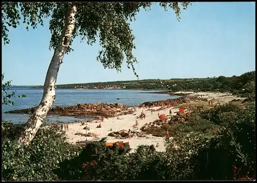 Postcard Bornholm Badestrand bei Sandkaas 1979