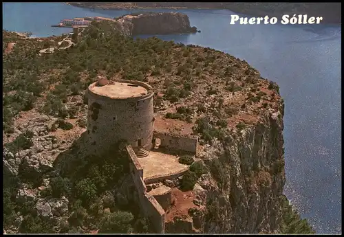 Postales Sóller (Mallorca) Panorama-Ansichten La "Torre Picada" 1980