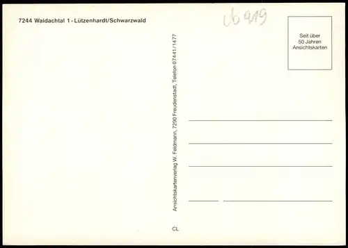Ansichtskarte Waldachtal Waldachtal-Lützenhardt SCHWARZWALD 1980