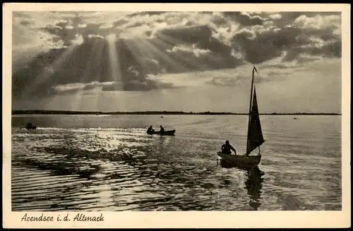 Arendsee (Altmark) Arendsee Segler Abendstimmung Wolkenspiel 1936