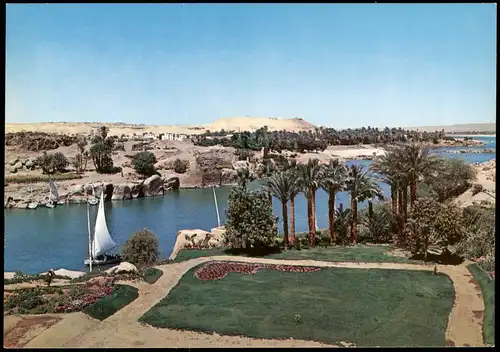 Assuan Eswan أسوان ASWAN Nile and Elephantine  ASSOUAN Nille Eléphantine 1960