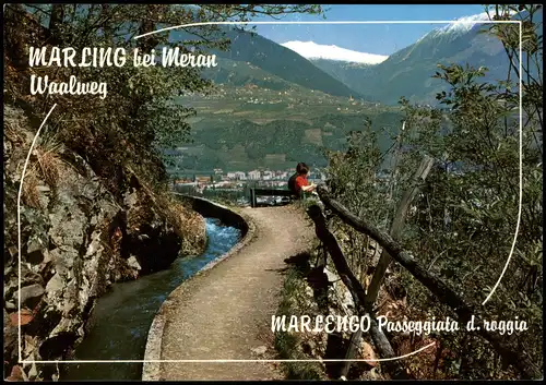 .Trentino-Südtirol MARLING bei Meran Waalweg Alto Adige Südtirol 1990
