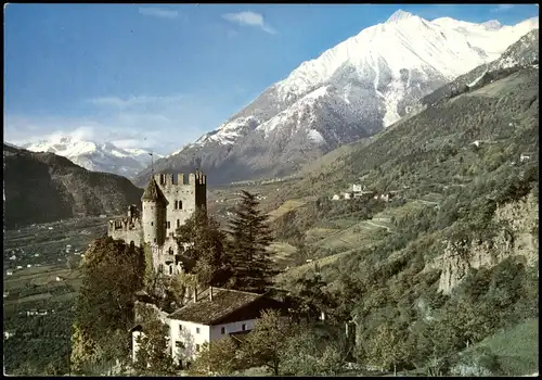 Cartoline Meran Merano Schloss Castel Fontana Brunnenburg 1970