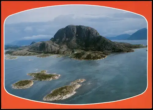 Postcard Torghatten Landschaft Norway Mountain 1980