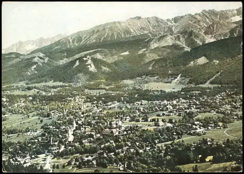 Postcard Zakopane Panorama-Ansicht 1960