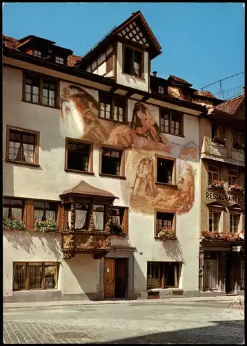 Ansichtskarte St. Gallen Haus zum Greif 1970
