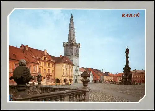 Postcard Kaaden Kadaň Ortsansicht 1980