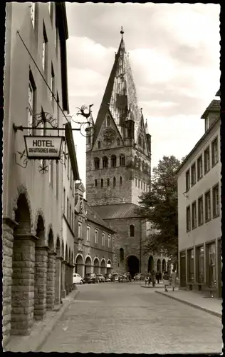 Ansichtskarte Soest Rathausstraße, Hotel Deutsches Haus 1961