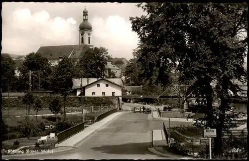 Ansichtskarte Bad Kötzting Ortseingang, Straßenpartie 1959