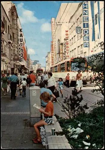 Ansichtskarte Offenbach (Main) Frankfurter Straße, Straßenbahn - belebt 1978