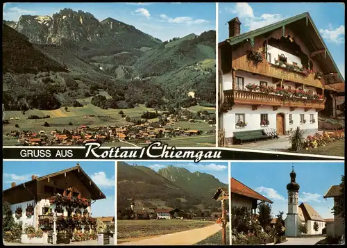 Ansichtskarte Rottau-Grassau stadt und Bauernhäuser MB 1972