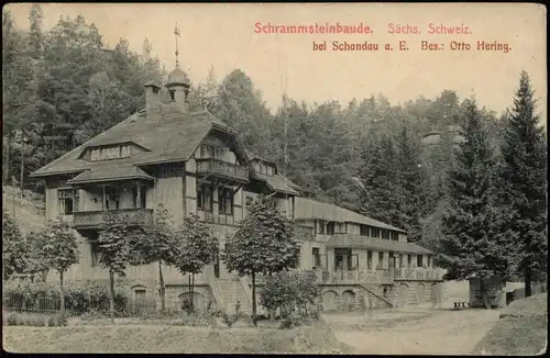 Ansichtskarte Bad Schandau Schrammsteine 1909