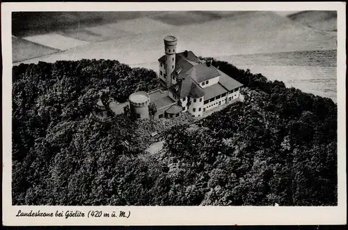 Ansichtskarte Görlitz Zgorzelec Luftbild Landeskrone 1934