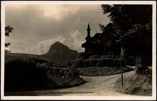 Postcard Gießhübl-Sauerbrunn Kyselka Hotel mit Borschen 1932