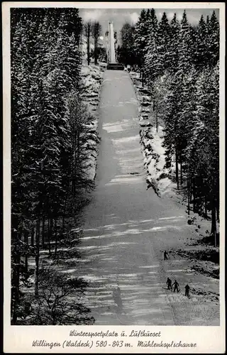 Ansichtskarte Willingen (Upland) Mühlenkopfschanze 1953