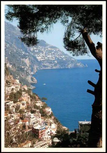 Cartoline Positano Panorama - Sullo sfondo Praiano General view 1990