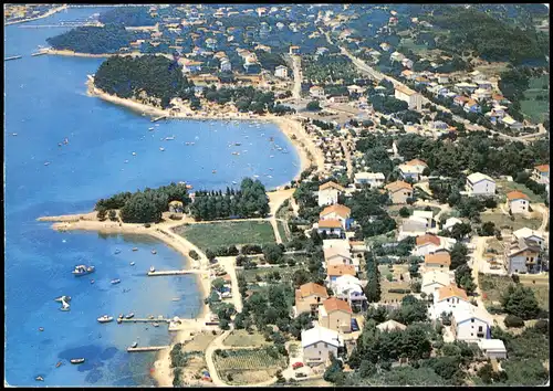 Postcard Rab Arbe Luftbild Aerial View 1980