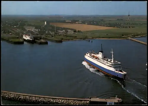 Ansichtskarte Puttgarden Luftbild Fährbahnhof Dampfer 1976