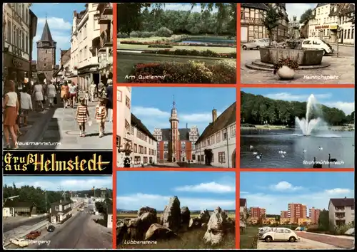 Ansichtskarte Helmstedt Straßen, Park, Schloß, Grenze 1981