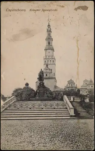 Postcard Tschenstochau Częstochowa Klasztor Jasnogórski. 1915