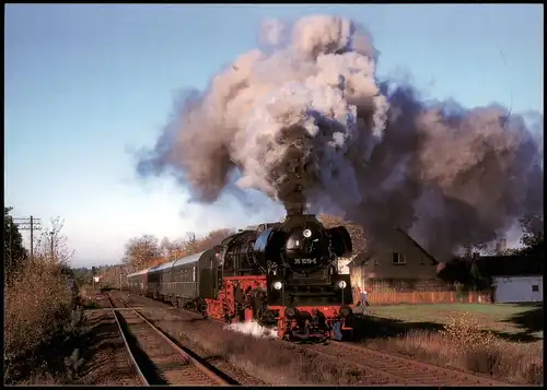 Eisenbahn Zug & Lokomotiven: Dampflokomotive 35 1019-5 bei Bagenz 2001