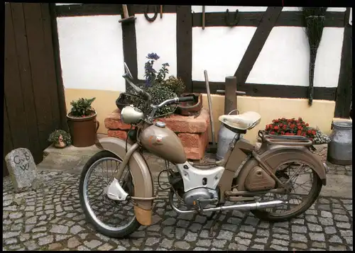 Moped Motorrad Simson SR 2 E Bauernmuseum Wolkenburg-Dürrengerbisdorf 2007