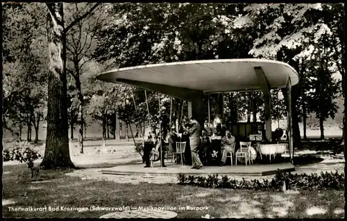 Ansichtskarte Bad Krozingen Schwarzwald Musikpavillon im Kurpark 1959