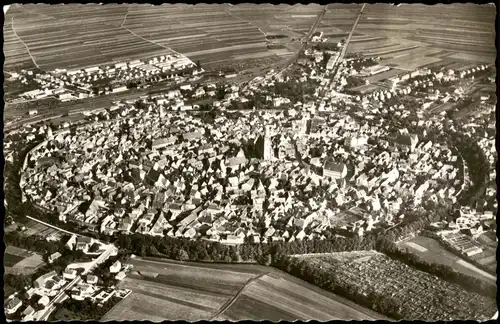 Ansichtskarte Nördlingen Luftbild aus großer Höhe 1959