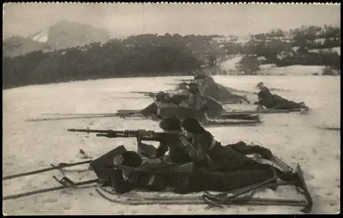 .Frankreich Militär Soldaten bei Übung Ski Militaria Francaise 1929