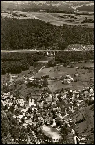 Ansichtskarte Wiesensteig Luftbild Luftaufnahme; Ort Schwäbische Alb 1970