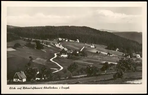 Schellerhau-Altenberg (Erzgebirge) Panorama-Ansicht DDR-AK Erzgebirge 1955