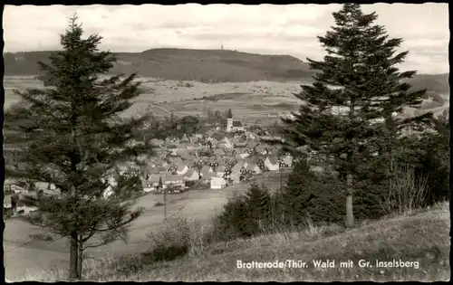 Ansichtskarte Brotterode Panorama Thür. Wald mit Gr. Inselsberg 1959